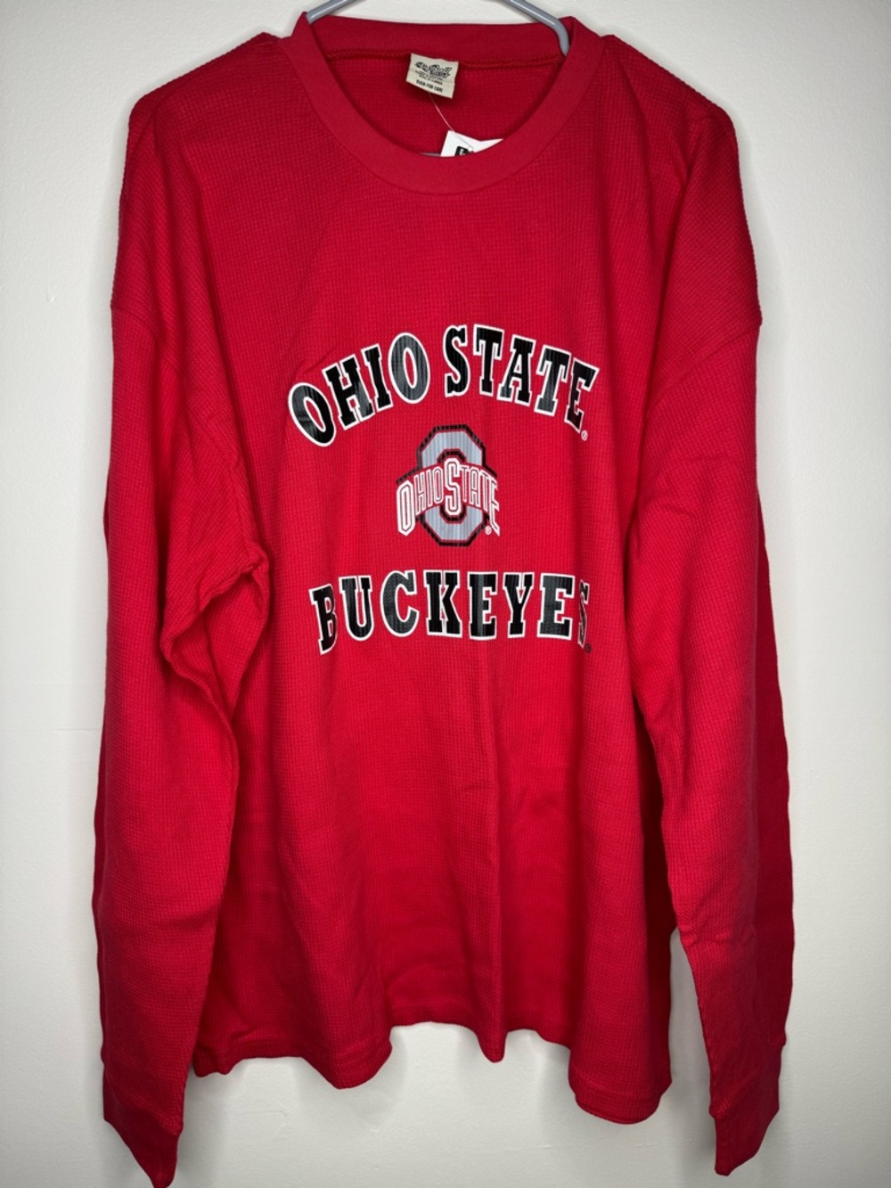 Ohio State Buckeyes Red Long Sleeve Thermal Tee Mens XL NWT